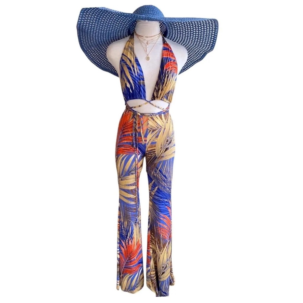 Fashion Nova Not Your Typical Tropical Jumpsuit Size M